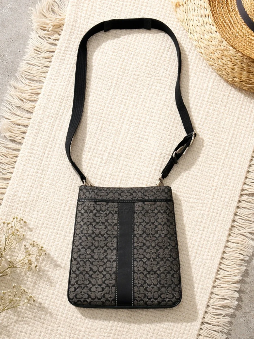 Coach Navy Fabric Crossbody Bag - Picture 2 of 4